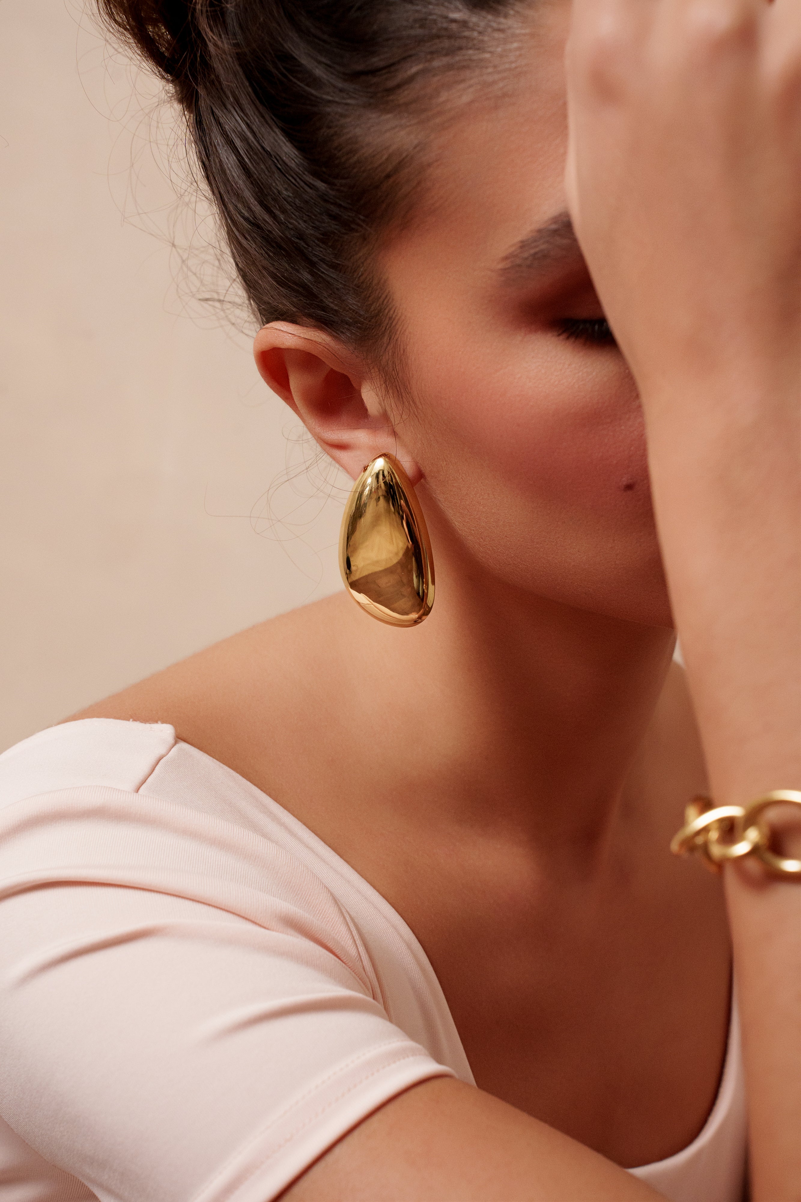 Boucles d'oreilles ONA doré