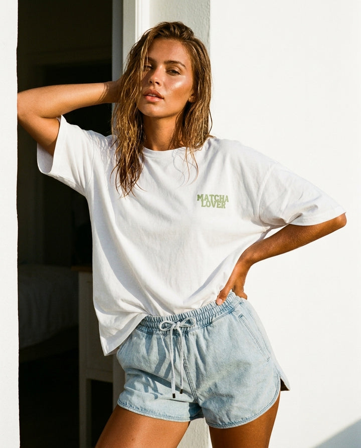 Translation missing: fr.Tee shirt Matcha lover Blanc